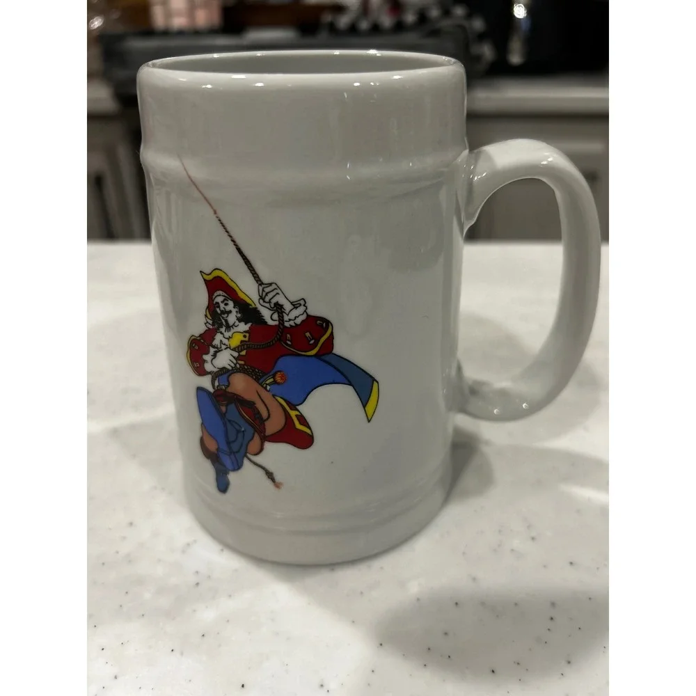 Captain Morgan Spiced Rum Beer Stein Ceramic Pirate Mascot Tankard Mug 5.5 Inch